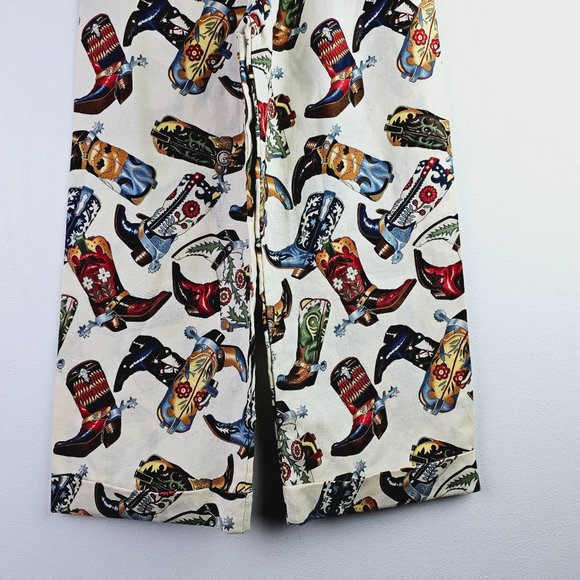 Hannah Kate RARE Boys Cowboy Boots All-Over-Pattern Cuffed Pants, USA, 5 - Picture 5 of 9